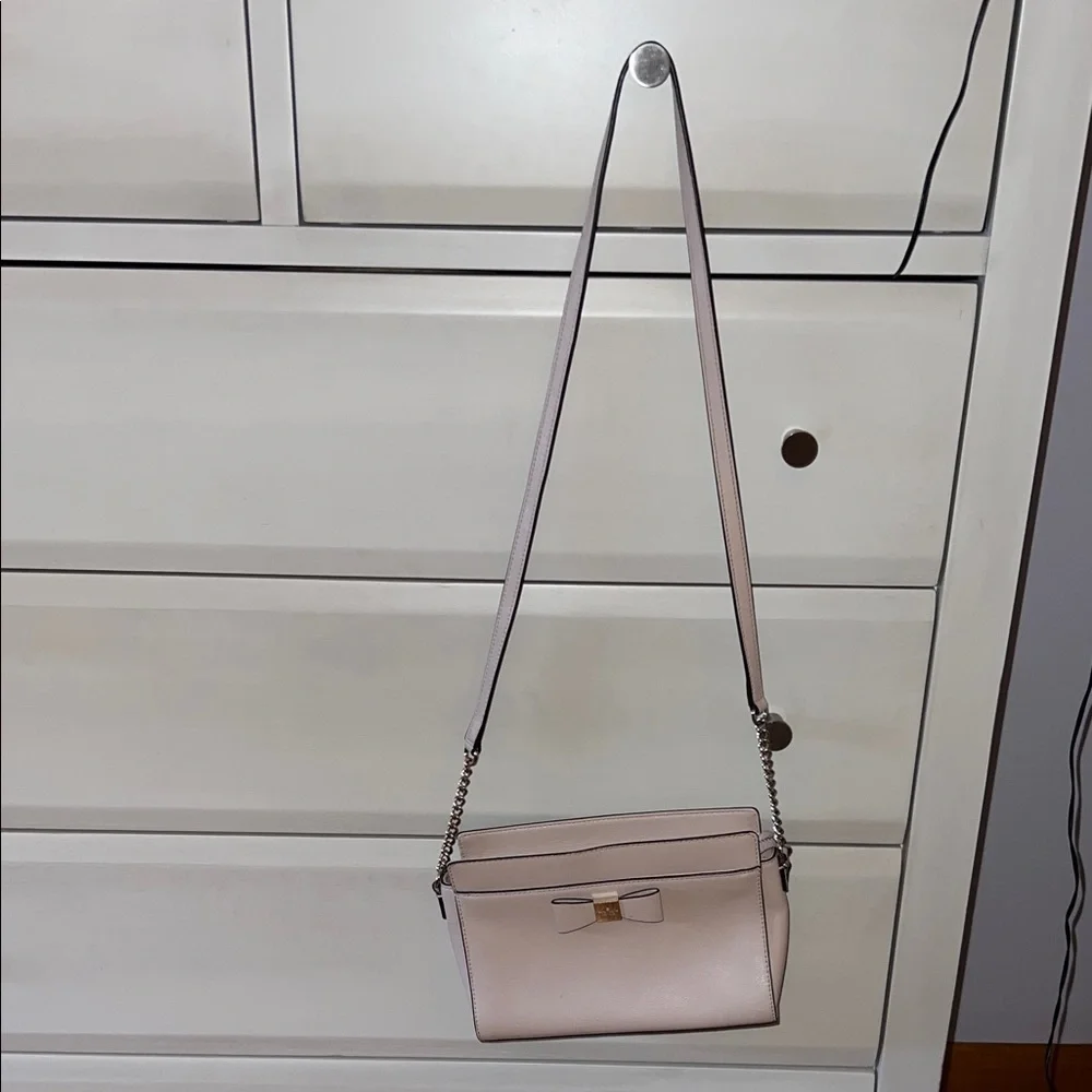 Kate Spade Light Pink Crossbody Bag with Chain Strap